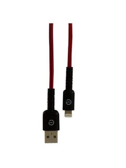 EASY LINE CABLE USB A MACHO - LIGHTNING MACHO 1 METRO NEGRO-ROJO - Image 2