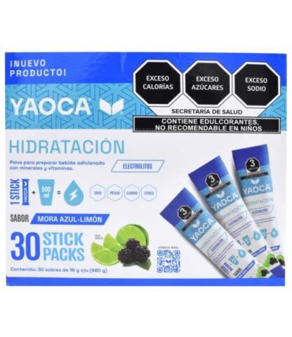 ELECTROLITOS MORA AZUL LIMON 30 SOB YAOCA P 30