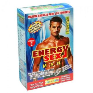 ENERGY SEX MAN C 25 SOB. CON VIT. E MINERALESHIERBAS Y AMINOACIDO MAYAMEX