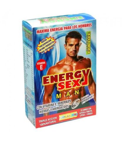 ENERGY SEX MAN C 25 SOB. CON VIT. E MINERALESHIERBAS Y AMINOACIDO MAYAMEX