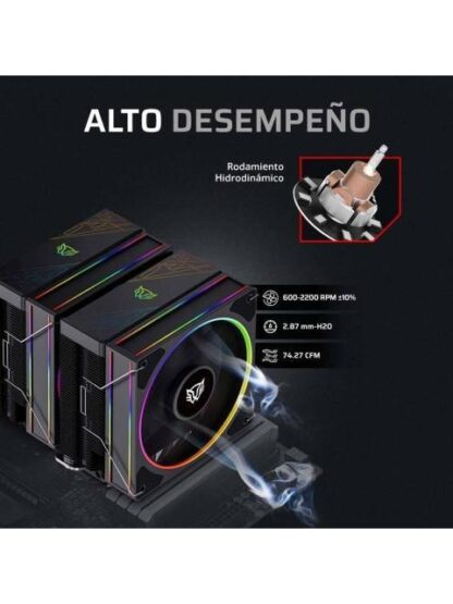 ENFRIAMIENTO DE AIRE BAMLAM RUSH HELIUX PRO HEX60 SISTEMA DE ENFRIAMIENTO DE AIRE DISIPADOR DE AIRE ILUMINACION ARGB - Image 3