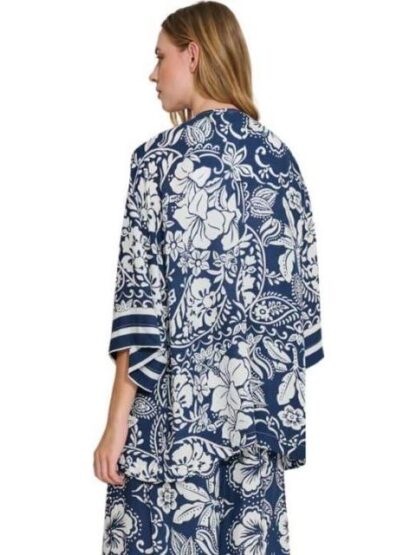 ENSAMBLE DE PLAYA ESTAMPADO AZUL MARINO HOLLY LAND - Image 4