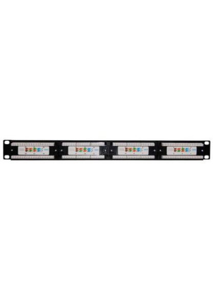 ENSON PANEL DE PARCHEO CAT6 24 PUERTOS RJ-45 1U NEGRO