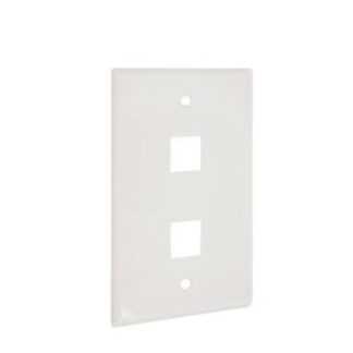 ENSON PLACA DE PARED UNIVERSAL 2 PUERTOS SIN JACK BLANCO