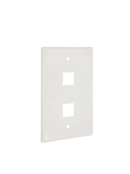 ENSON PLACA DE PARED UNIVERSAL 2 PUERTOS SIN JACK BLANCO