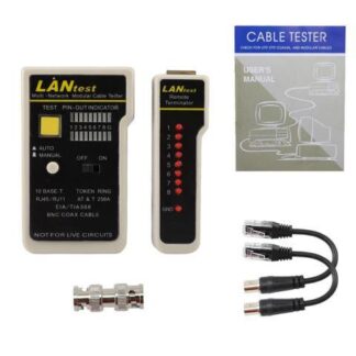 ENSON PROBADOR DE CABLES ENS-TELN2 BNC-RJ-11-RJ-45 NEGRO-GRIS