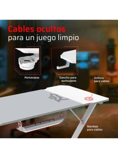 ESCRITORIO GAMING OLYMPUS SPOT MRX4000 BALAM RUSH MESA GAMER INCLUYE UN TAPETE DE 80X55 CM ANTIDESLIZANTE - Image 4