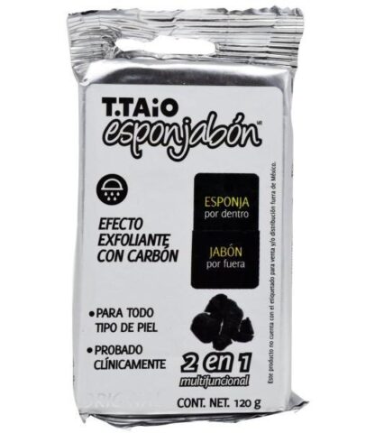 ESPONJABON CARBON ACTIVADO 120 G TTAIO