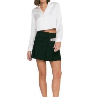 FALDA CORTA PLISADA RBD NEGRO SEVEN JEANS