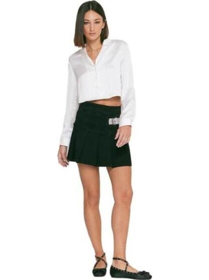 FALDA CORTA PLISADA RBD NEGRO SEVEN JEANS