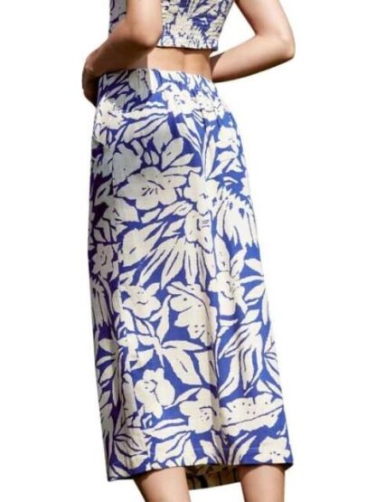 FALDA DE LINO ESTAMPADA AZUL HOLLY LAND - Image 5