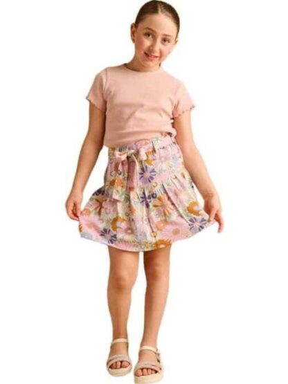 FALDA ESTAMPADA ROSA HOLLY LAND KIDS