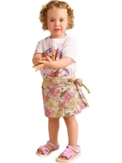 FALDA ESTAMPADA ROSA HOLLY LAND KIDS