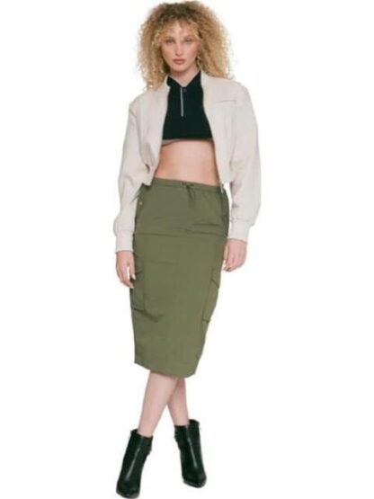 FALDA GABARDINA VERDE OLIVO HOLLY LAND