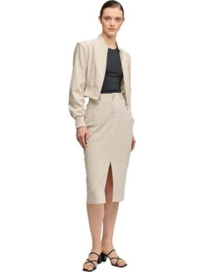 FALDA LARGA DE LINO BEIGE HOLLY LAND