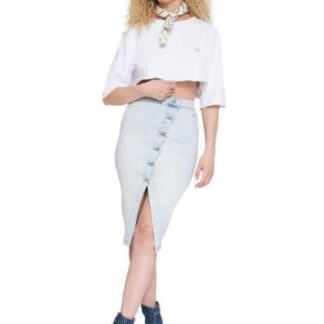 FALDA MEZCLILLA BLEACH ATMOSPHERE DNM