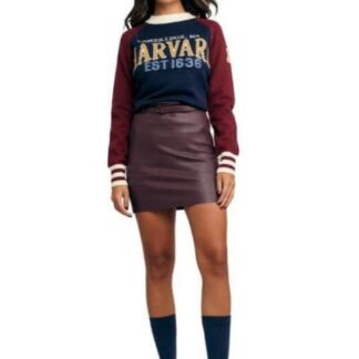 FALDA MINI EFECTO PIEL VINO HOLLY LAND