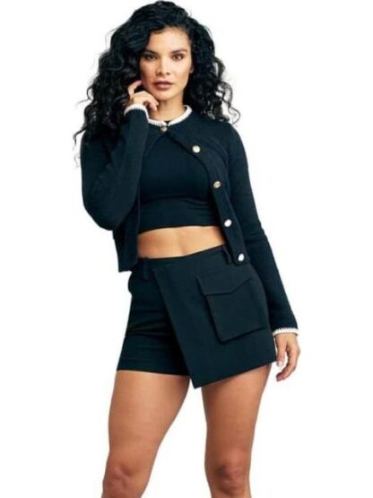 FALDA SHORT CINTURA ALTA NEGRO HOLLY LAND - Image 2