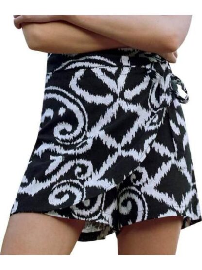 FALDA SHORT DE LINO BLANCO/NEGRO HOLLY LAND - Image 4