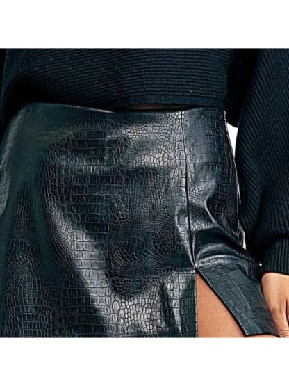 FALDA SHORT EFECTO PIEL NEGRO HOLLY LAND - Image 4
