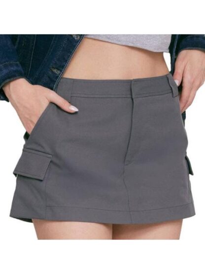 FALDA SHORT GABARDINA AZUL HOLLY LAND - Image 4