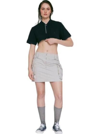 FALDA SHORT GABARDINA GRIS HOLLY LAND