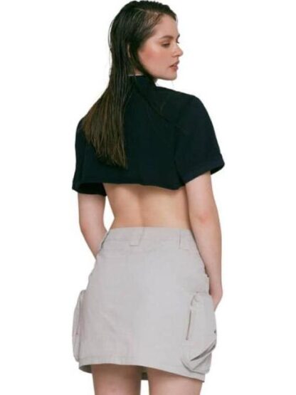 FALDA SHORT GABARDINA GRIS HOLLY LAND - Image 4