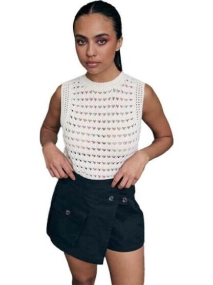 FALDA SHORT GABARDINA NEGRO HOLLY LAND