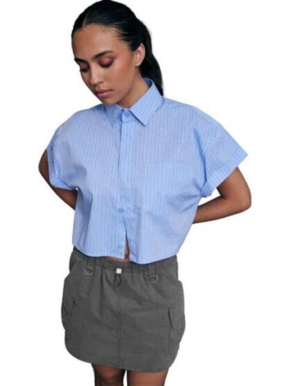 FALDA SHORT GABARDINA VERDE OLIVO HOLLY LAND - Image 5