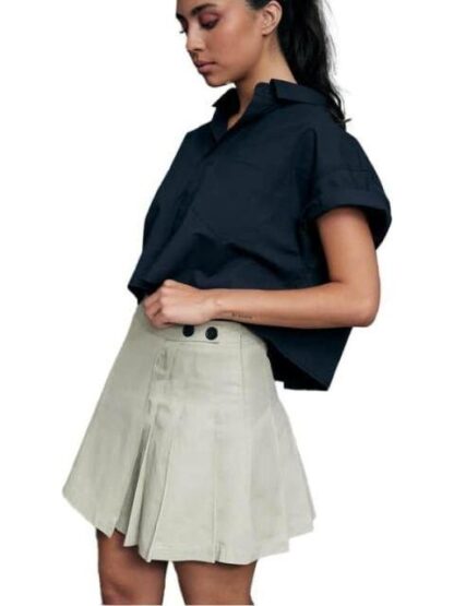 FALDA SHORT GABARDINA VERDE OLIVO HOLLY LAND - Image 5