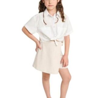FALDA SHORT LINO MARFIL HOLLY LAND KIDS
