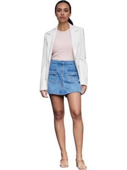 FALDA SHORT MEZCLILLA GRIS ATMOSPHERE DNM