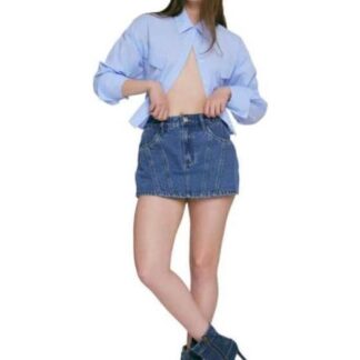 FALDA SHORT MEZCLILLA GRIS ATMOSPHERE DNM