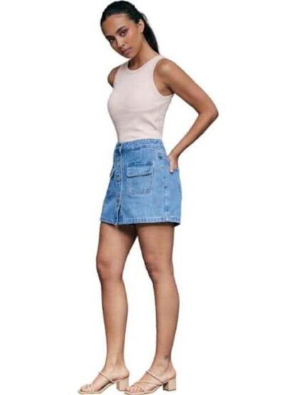FALDA SHORT MEZCLILLA GRIS ATMOSPHERE DNM - Image 3