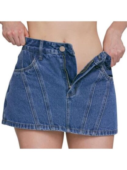 FALDA SHORT MEZCLILLA GRIS ATMOSPHERE DNM - Image 3