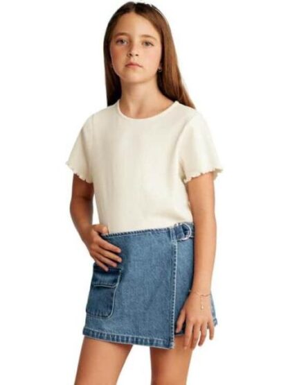 FALDA SHORT MEZCLILLA GRIS HOLLY LAND KIDS - Image 4
