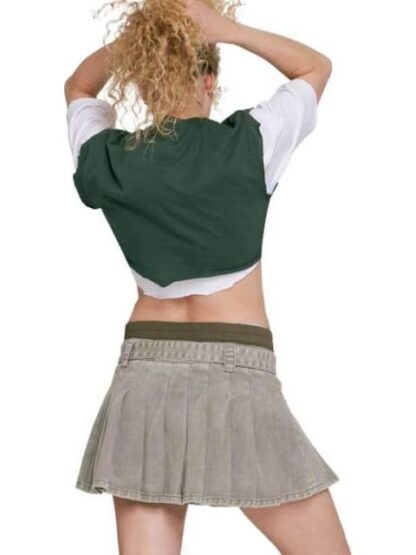 FALDA SHORT MEZCLILLA VERDE ATMOSPHERE DNM - Image 2
