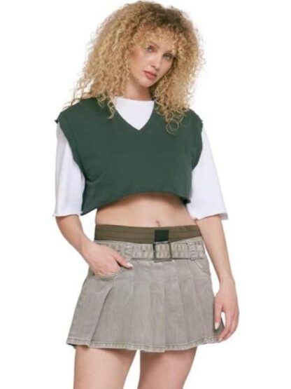 FALDA SHORT MEZCLILLA VERDE ATMOSPHERE DNM - Image 3