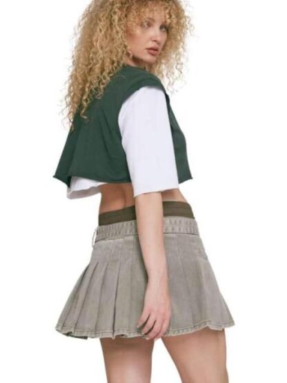 FALDA SHORT MEZCLILLA VERDE ATMOSPHERE DNM - Image 5