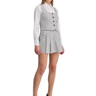 FALDA SHORT TABLEADA GRIS HOLLY LAND