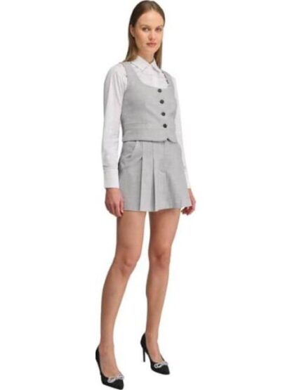 FALDA SHORT TABLEADA GRIS HOLLY LAND