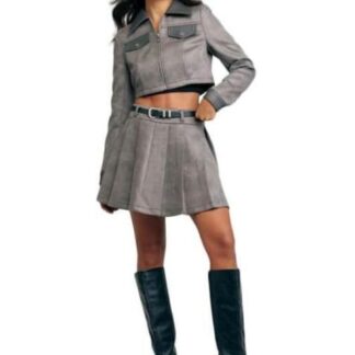FALDA TABLEADA GRIS HOLLY LAND