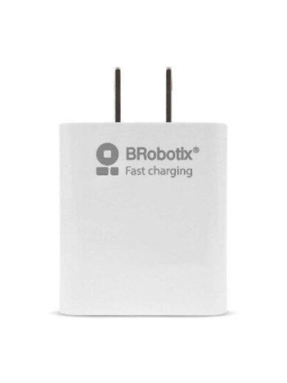 BROBOTIX CARGADOR DE PARED 18W 5V 1X USB-A 3.0 1X USB-C BLANCO - Image 2
