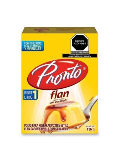 FLAN PRONTO VAINILLA CON CARAMELO 136 GRAMOS