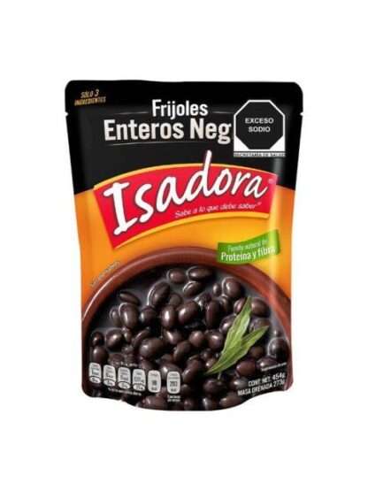 FRIJOLES ENTEROS NEGROS ISADORA 454 GR