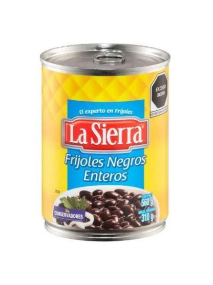 FRIJOLES ENTEROS NEGROS LA SIERRA 560 GR
