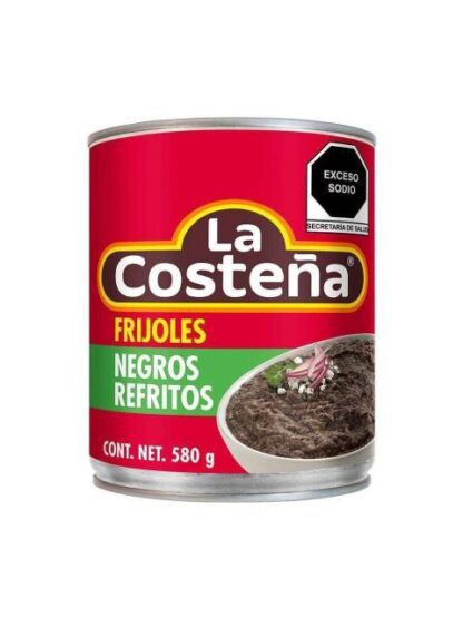 FRIJOLES REFRITOS NEGROS LA COSTEÑA 580 GR