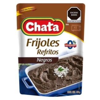 FRIJOLES REFRITOS NEGROS POUCH CHATA 430 GR