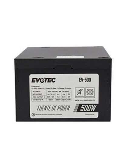 FUENTE DE PODER EVOTEC EV-500 24-PIN ATX 80MM 500W