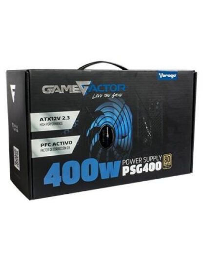 FUENTE DE PODER GAME FACTOR PSG400 400WATTS CERTIFICADA 80 PLUS BRONZE